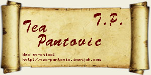 Tea Pantović vizit kartica